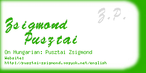 zsigmond pusztai business card